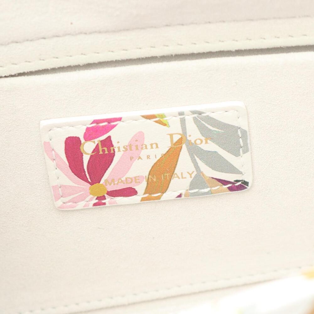 Dior LadyJoy Cannage Leather Handbag White Multicolor - Picture 4 of 5